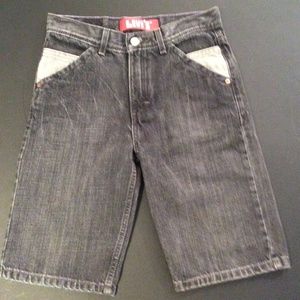 Levi Jean Shorts Black Grey Sz 27 14/16